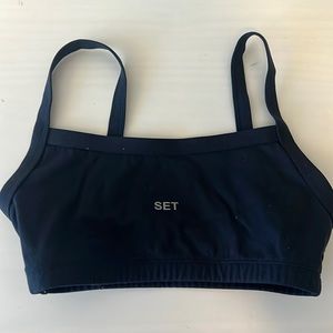 set active sport body scoop bra in navy